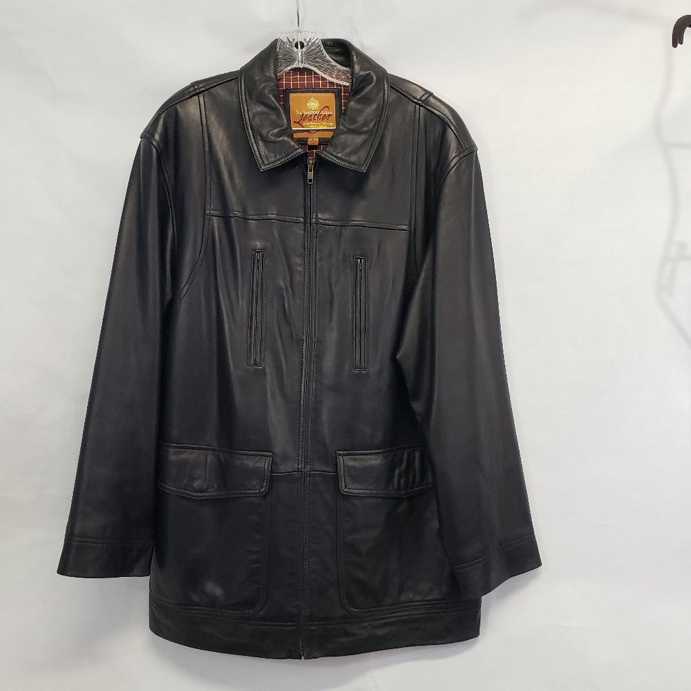 The Territory Ahead Mens Leather Coat Jacket Black